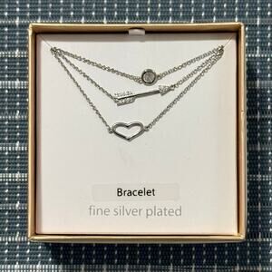 NEW | Gianna | Fine Silver Plated Trendy Dainty Bracelet Set of 3